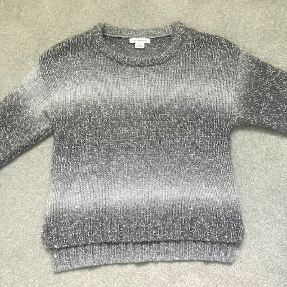 Liz Claiborne Sweater - Grey w/scattered sequins